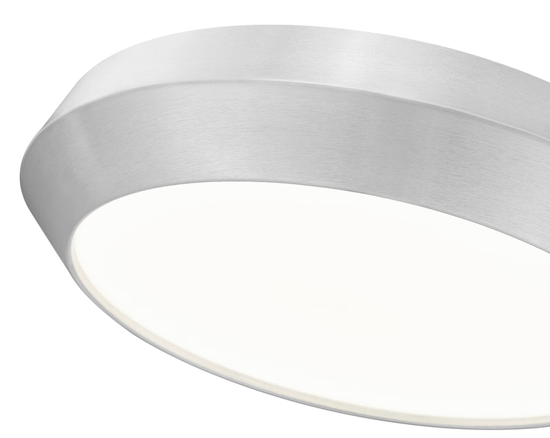 Quasars 1 Light 16" Flush Mount in Brushed Nickel