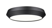 Quasars 1 Light 16" Flush Mount in Matte Black