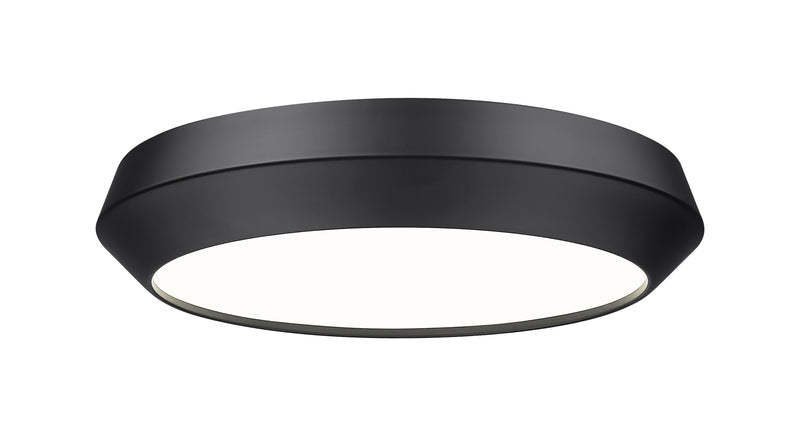 Quasars 1 Light 16" Flush Mount in Matte Black