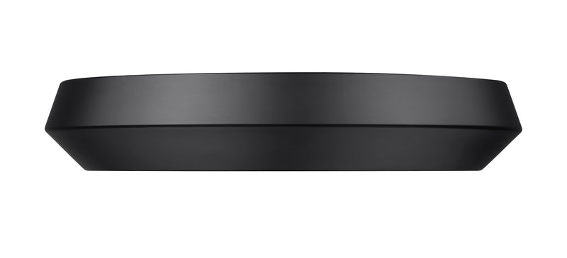 Quasars 1 Light 16" Flush Mount in Matte Black