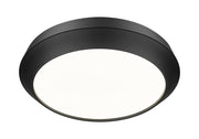 Quasars 1 Light 16" Flush Mount in Matte Black