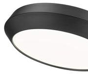 Quasars 1 Light 16" Flush Mount in Matte Black