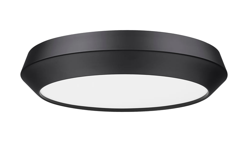 Quasars 1 Light 16" Flush Mount in Matte Black