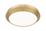 Quasars 1 Light 16" Flush Mount in Modern Gold