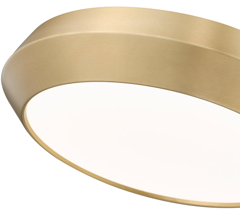 Quasars 1 Light 16" Flush Mount in Modern Gold
