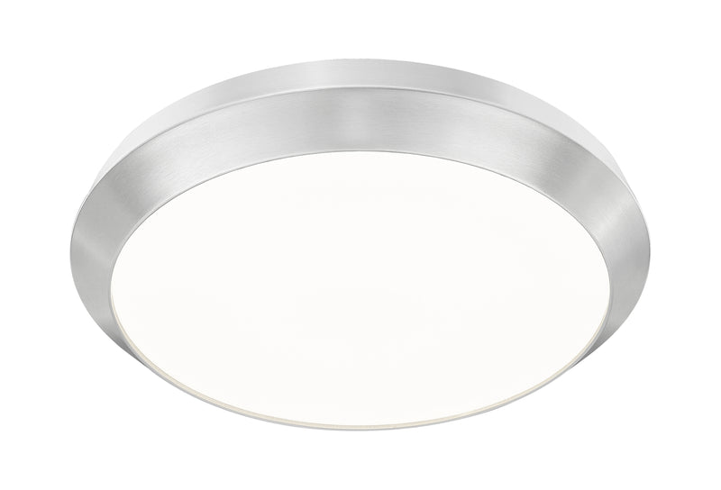 Quasars 1 Light 20" Flush Mount in Brushed Nickel