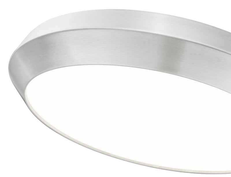 Quasars 1 Light 20" Flush Mount in Brushed Nickel