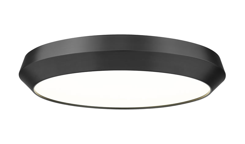 Quasars 1 Light 20" Flush Mount in Matte Black