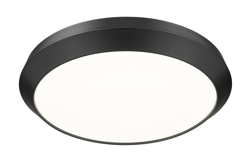 Quasars 1 Light 20" Flush Mount in Matte Black