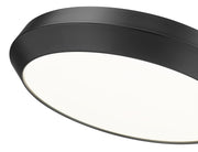 Quasars 1 Light 20" Flush Mount in Matte Black