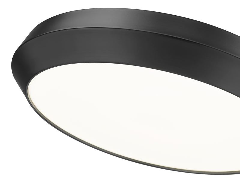 Quasars 1 Light 20" Flush Mount in Matte Black