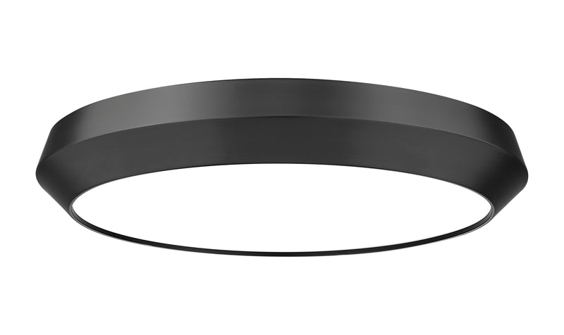 Quasars 1 Light 20" Flush Mount in Matte Black