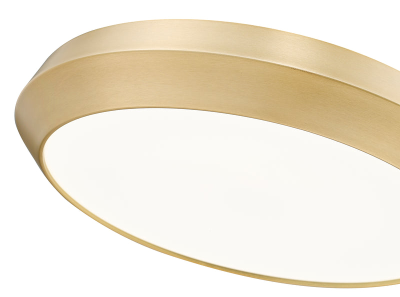 Quasars 1 Light 20" Flush Mount in Modern Gold