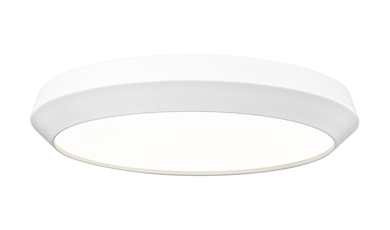 Quasars 1 Light 20" Flush Mount in Matte White