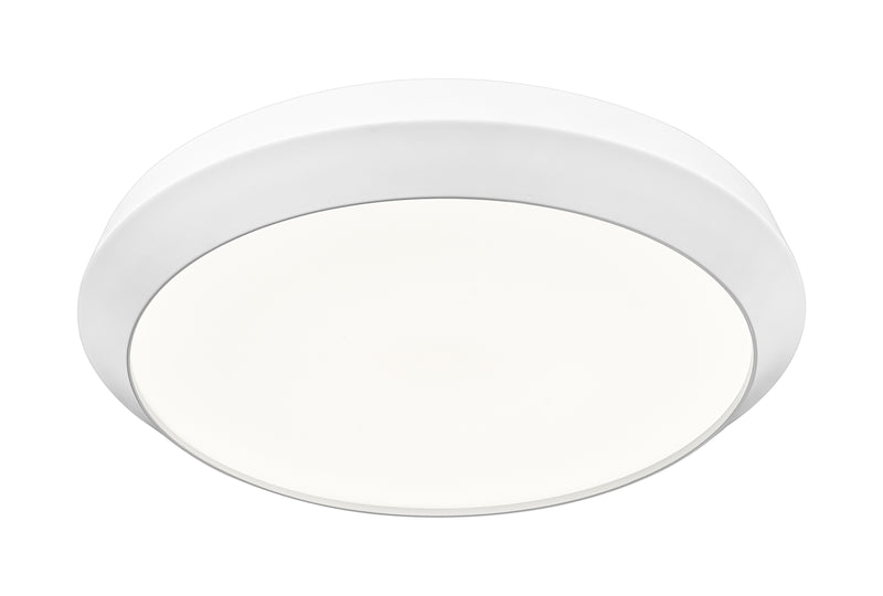 Quasars 1 Light 20" Flush Mount in Matte White