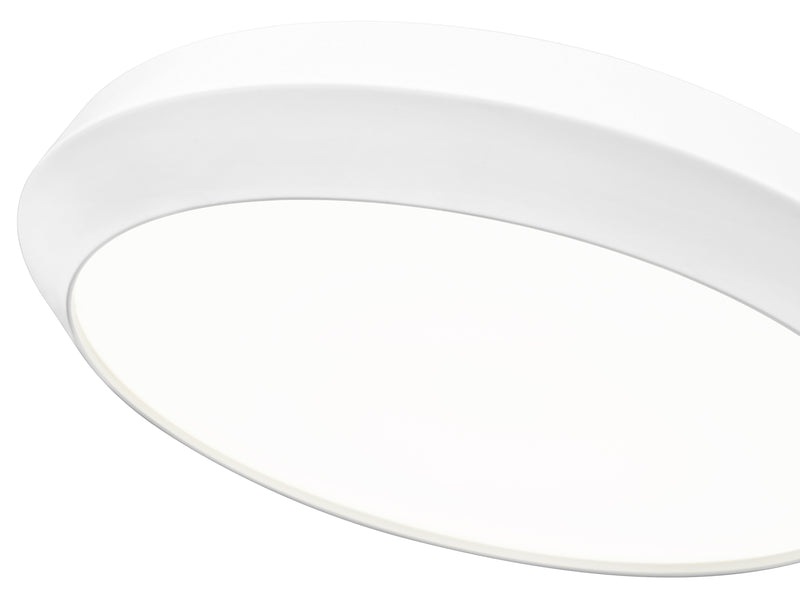Quasars 1 Light 20" Flush Mount in Matte White