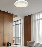 Quasars 1 Light 20" Flush Mount in Matte White in a room setting