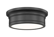 Bentley 1 Light 12" Flush Mount in Matte Black