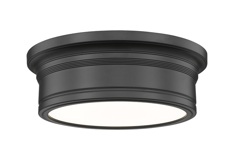 Bentley 1 Light 12" Flush Mount in Matte Black