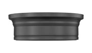 Bentley 1 Light 12" Flush Mount in Matte Black
