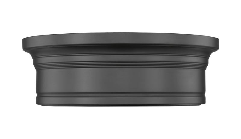 Bentley 1 Light 12" Flush Mount in Matte Black