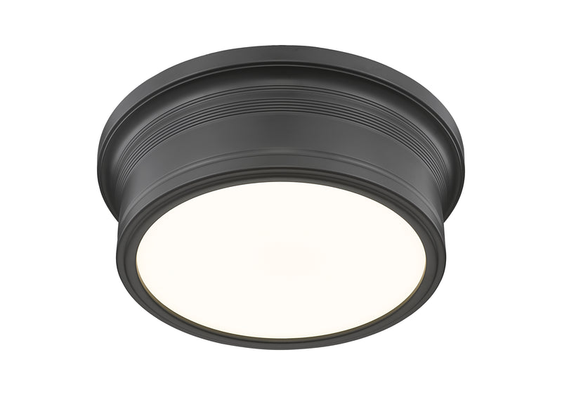 Bentley 1 Light 12" Flush Mount in Matte Black