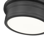 Bentley 1 Light 12" Flush Mount in Matte Black