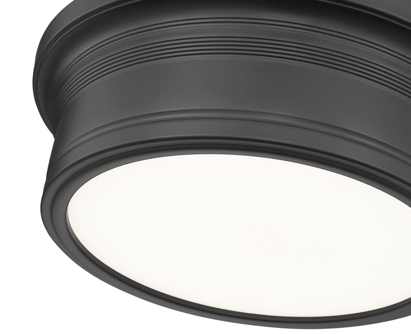 Bentley 1 Light 12" Flush Mount in Matte Black