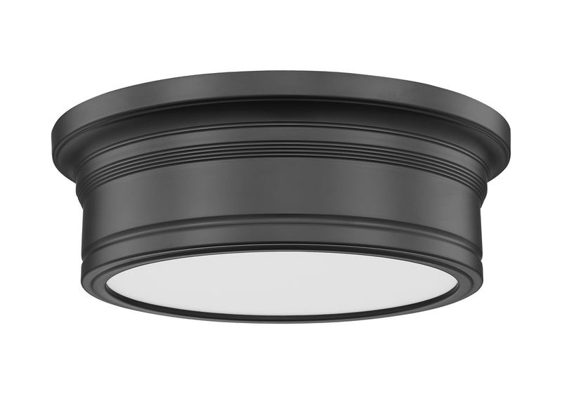 Bentley 1 Light 12" Flush Mount in Matte Black