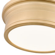 Bentley 1 Light 12" Flush Mount in Modern Gold