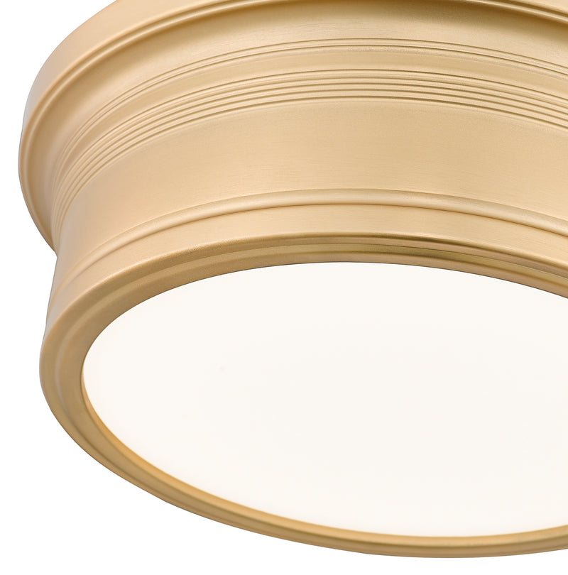 Bentley 1 Light 12" Flush Mount in Modern Gold