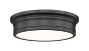 Bentley 1 Light 16" Flush Mount in Matte Black