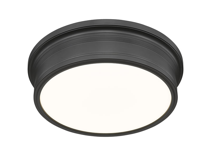 Bentley 1 Light 16" Flush Mount in Matte Black