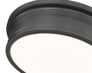 Bentley 1 Light 16" Flush Mount in Matte Black