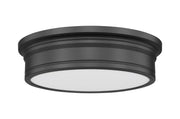 Bentley 1 Light 16" Flush Mount in Matte Black