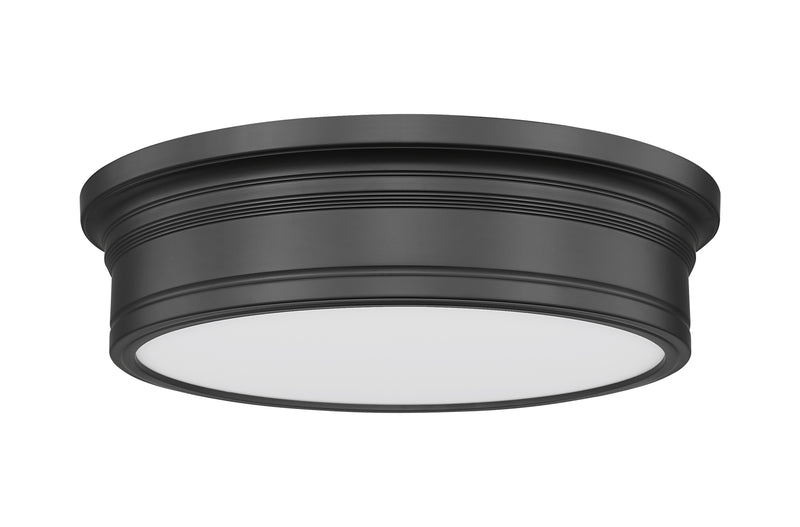Bentley 1 Light 16" Flush Mount in Matte Black