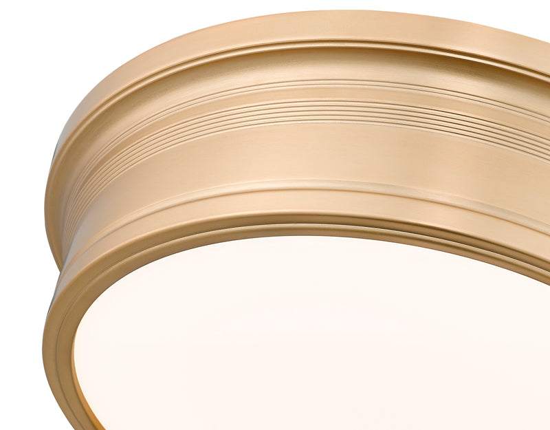 Bentley 1 Light 16" Flush Mount in Modern Gold