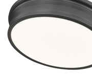 Bentley 1 Light 20" Flush Mount in Matte Black
