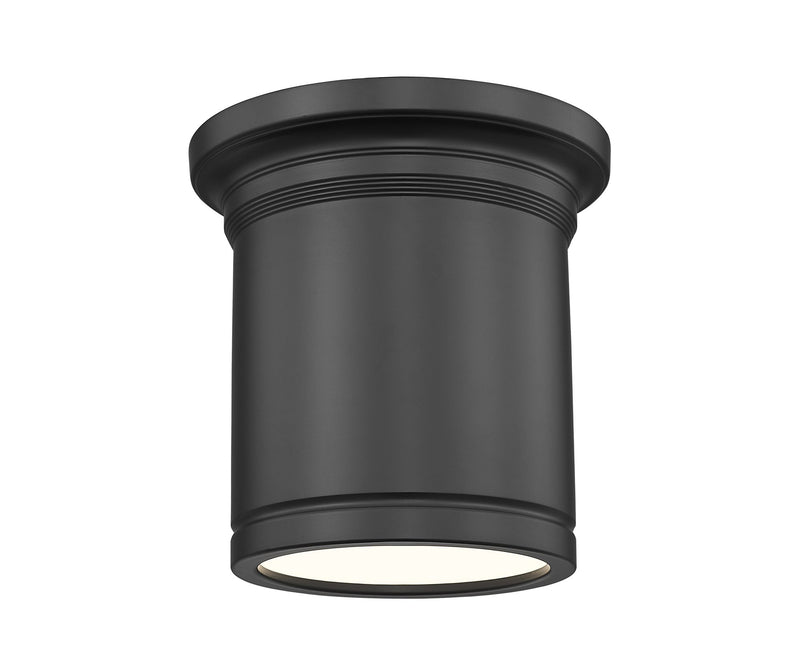 Bentley 1 Light 8" Flush Mount in Matte Black