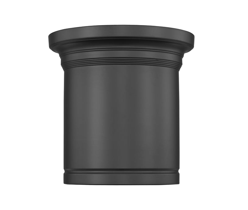 Bentley 1 Light 8" Flush Mount in Matte Black