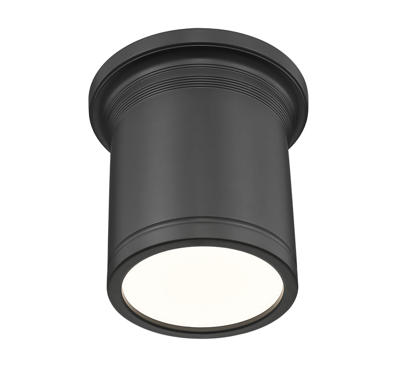 Bentley 1 Light 8" Flush Mount in Matte Black
