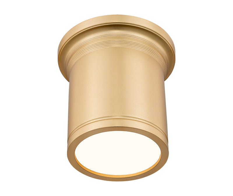 Bentley 1 Light 8" Flush Mount in Modern Gold