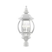 Frontenac 4-Light Large Outdoor Post Light in Textured White