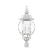 Frontenac 4-Light Large Outdoor Post Light in Textured White