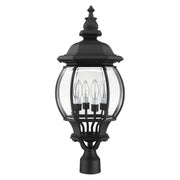 Frontenac 4-Light Large Outdoor Post Light in Textured Black