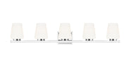 Nextra 5 Light 42" Vanity Light in Chrome