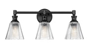Auden 3 Light 23.75" Vanity Light in Matte Black