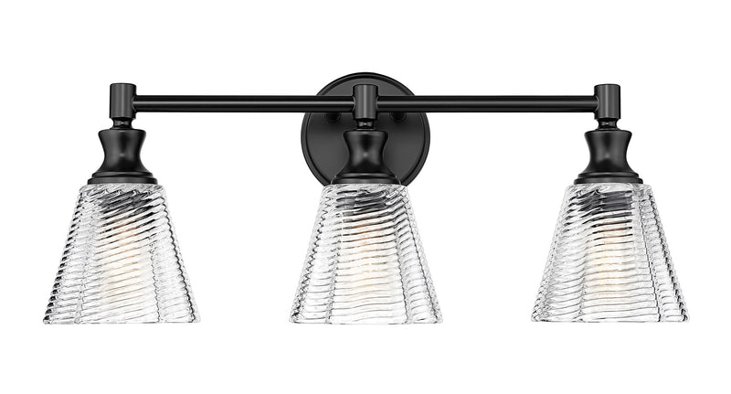 Auden 3 Light 23.75" Vanity Light in Matte Black