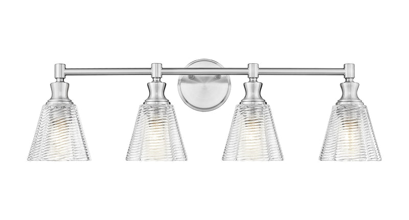 Auden 4 Light 31.75" Vanity Light in Brushed Nickel