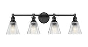 Auden 4 Light 31.75" Vanity Light in Matte Black
